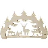 SAICO 3D-Lichterbogen LED Deko Holz Waldlichtung 52 cm warmweiß