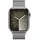 Apple Watch Series 9 GPS + Cellular 41 mm Edelstahlgehäuse silber, Milanaise Armband silber One Size