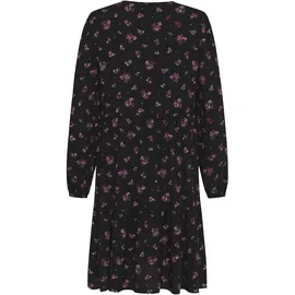 Zero Blusenkleid mit Blumen Schwarz/Pink 42