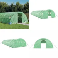 Vidaxl - Gewächshaus Mit Stahlrahmen Grün 56 M2 14x4x2 M - Gewächshaus - Gartengewäschshaus - Tomatenhaus - Pflanzenhaus - Greenhouse - Home & Living