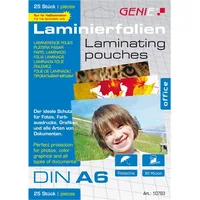 GENIE 10783 Laminierfolien (glasklar; 80 Mikron; Formate bis zu