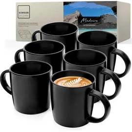 sänger Kaffeetasse 0,35 l Schwarz 6 St.