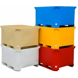 Container isoliert, 1230x1030x750 mm | 630 Liter | dyn. Traglast: 450 kg | Blau