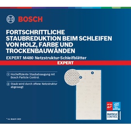 Bosch Accessories EXPERT M480 Schleifnetz-Set gelocht Körnung 80, 80, 80, 80, 120, 120,