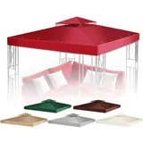 Flexzion Ersatzdach für Pavillon 3,6 x 3,6 m – Doppeltes Dach mit UV30+, schmutz- und wasserabweisend für Outdoor, Sonnenschutz, Garten, Terrasse, Pavillon (Elfenbein)