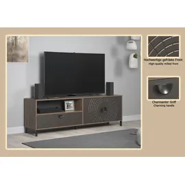 Home Affaire Fusion Lowboard 183 cm Braun Holz/Kunststoff/Metall/MDF
