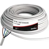 siwitec NYM-Kabel | NYM-J 5x4 mm2 | 40 m Kabel | Meterware 3-100 m | Stromkabel nach Maß | Installationskabel Mantelleitung - Made in Germany
