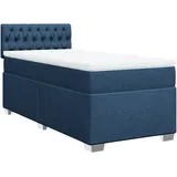 Maison Exclusive - Boxspringbett Mit Matratze Blau 90x190 Cm Stof