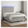 vidaXL Boxspringbett mit Matratze & LED Hellgrau 140x200 cm Stoff