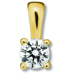 Ketten-Anhänger VIVANCE "0.15 ct Diamant Brillant Anhänger aus 585 Gelbgold", gold, Schmuckanhänger, Damen, 0.15 ct, Gelbgold 585-Diamanten, Gelbgold 585, Diamanten, Damen Gold Schmuck