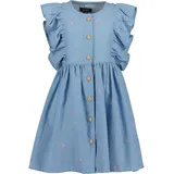 blue seven Sommerkleid BLUE SEVEN, Mädchen, Gr. 116, N-Gr, mittelblau, Web, Obermaterial: 100% Baumwolle, bedruckt, Basic knieumspielend, Rundhals, Kleider Sommerkleid