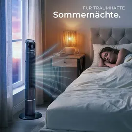 Tectake Turmventilator 110 cm Anthrazit