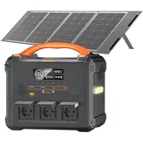Tragbare Powerstation, 1102.5Wh LiMnFePO4 Akku, 2000W(300W Spitze)  mit 200W Solarpanel