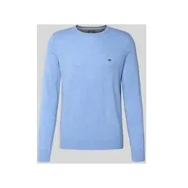 FYNCH-HATTON Regular Fit Pullover mit Kaschmir-Anteil Modell 'Merino', Hellblau, M