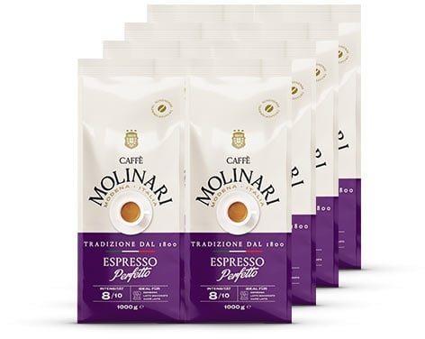 Caffè Molinari Espresso Perfetto - 8x 1 kg Ganze Bohne Tchibo