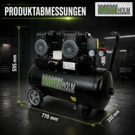 Trutzholm Premium Brushless Silent Flüsterkompressor 50L 1800W 62dB 8 bar