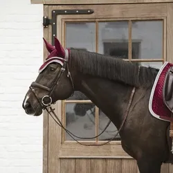 Fliegenhaube Wellington velvet Kontrast bordeaux EINHEITSGRÖSSE