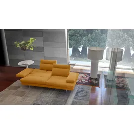 Calia Italia Couch Leder 3-Sitzer Gelb
