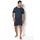 LE JOGGER le jogger® Pyjama, (4 tlg., 2 Stück), Schlafanzug im Streifendesign le jogger® petrol, marine