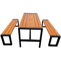 Promadino Festzeltgarnitur Sylt Holz braun 3-teilig