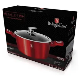 Berlinger Haus Metallic Line Bratentopf 28 cm burgundy