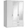 SchlafKONTOR Drehtürenschrank Ivar 125 x 190 x 51 cm Weiß