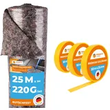 Malervlies 220g/m2 mit Anti-Rutsch-Beschichtung 1 x 25 m + 3x Goldband