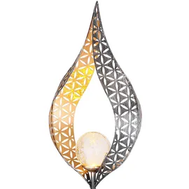 ETC Shop LED Solarleuchte mit Erdspieß & Lichteffect 90 cm 2er Set