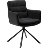 Z2 Armlehnstuhl Logan, Anthrazit, schwarz ¦ Maße (cm): B: 59 H: 88 T: 63.0