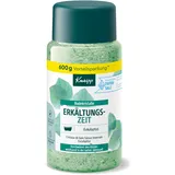 Kneipp Badekristalle Erkältungszeit - Badesalz Vorratspackung - mit naturreinem Tiefensalz der Saline Luisenhall & natürlichen ätherischen Ölen aus Eukalyptus & Minze - aromakologische Wirkung - 600g