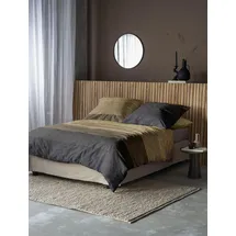 IRISETTE Edel-Feinbiber Braun-Grau 135 x 200 cm + 80 x 80 cm