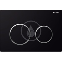 Geberit Omega20 Betätigungsplatte schwarz/glanzverchromt/schwarz (115.085.KM.1)