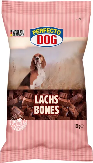 PERFECTO Dog Lachsbones - 11 x 150g - Knochenförmige Hundesnacks mit Lachs