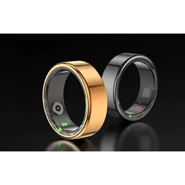Colmi R02 Smart Ring, überwacht Herzfrequenz, Schlaf & Blutsauerstoff, Schrittzähler, IP68 - Farbe: schwarz - Größe: 10 - Schwarz