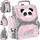 PASO Schulranzen für Mädchen Panda Rosa - Rosa
