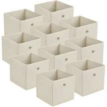 [en.casa] Faltbox 30 x 30 x 28 cm 10-tlg. Beige