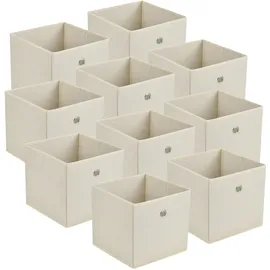 [en.casa] Faltbox 30 x 30 x 28 cm 10-tlg. Beige