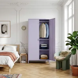 [en.casa] Kleiderschrank Esteli 80 x 170 x 45 cm Hellviolett