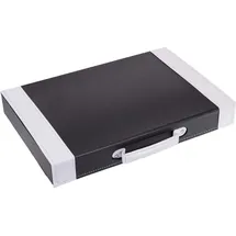 Gräwe Koffer schwarz/weiß leer für 30-tlg. Besteck - Schwarz/Weiß