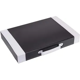 Gräwe Koffer schwarz/weiß leer für 30-tlg. Besteck - Schwarz/Weiß
