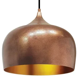 Bamyum Pendelleuchte Kreis, Ø30 cm, Metall Hängelampe, Kupfer Lampe