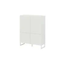 Möbel Kraft Highboard ¦ weiß ¦ Maße (cm): B: 109,9 H: 140 T: 41.6