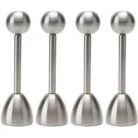 casativo Eierköpfer Edelstahl 4er-Set Weiß