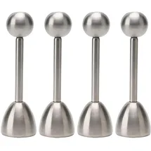 casativo Eierköpfer Edelstahl 4er-Set Weiß