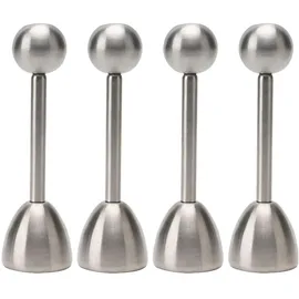 casativo Eierköpfer Edelstahl 4er-Set Weiß