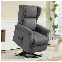 Homcom Fernsehsessel mit Aufstehhilfe elektrisch 94 x 111 x 74 cm Silber