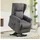 Homcom Fernsehsessel mit Aufstehhilfe elektrisch 94 x 111 x 74 cm Silber