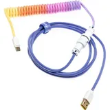 Ducky Premicord Afterglow Coiled Cable, USB Typ C auf Typ A - 1,8m (1.80 m, USB 2.0), USB Kabel