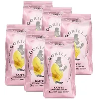 Gorilla Kaffee Joerges Kaffee Entkoffeiniert 6x1kg Bohnen Kaffeebohnen, 6 x 1000 g, Intensität von 5/10