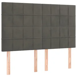 vidaXL Boxspringbett 140 x 200 cm Dunkelgrau